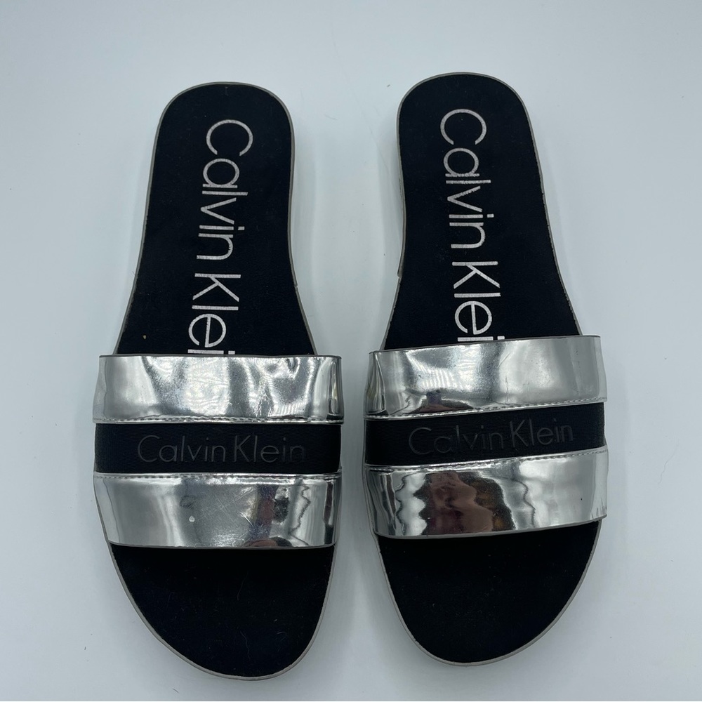 Calvin Klein Metalic Slides